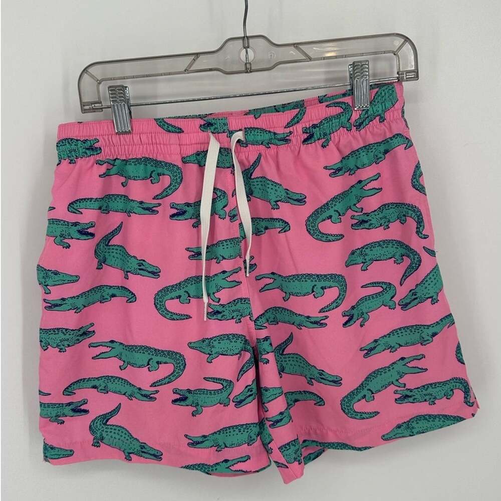Chubbies Swim Trunks Size M The Glades Pink Alligator Stretch Shorts Pockets 5”